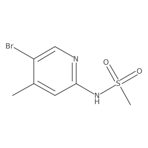 N-(5-Bromo-4-methyl-2-pyridinyl)methanesulfonamide结构式