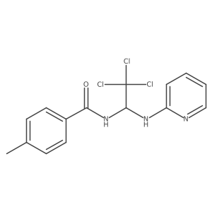 4-methyl-N-(2,2,2-trichloro-1-(pyridin-2-ylamino)ethyl)benzamide结构式
