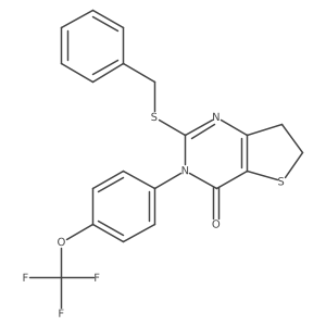 2-(benzylthio)-3-(4-(trifluoromethoxy)phenyl)-6,7-dihydrothieno[3,2-d]pyrimidin-4(3H)-one Structure