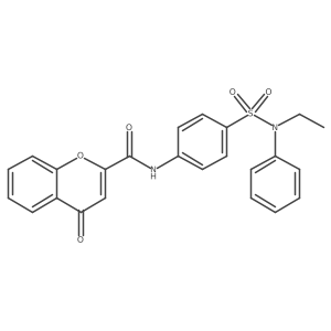 N-{4-[ethyl(phenyl)sulfamoyl]phenyl}-4-oxo-4H-chromene-2-carboxamide结构式