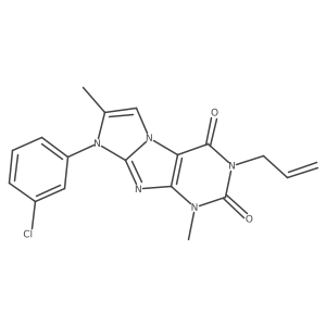 3-allyl-8-(3-chlorophenyl)-1,7-dimethyl-1H-imidazo[2,1-f]purine-2,4(3H,8H)-dione结构式