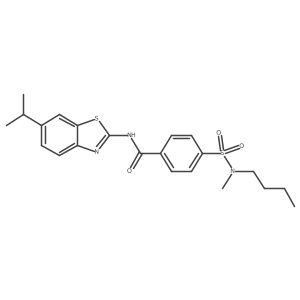 4-(N-butyl-N-methylsulfamoyl)-N-(6-isopropylbenzo[d]thiazol-2-yl)benzamide结构式