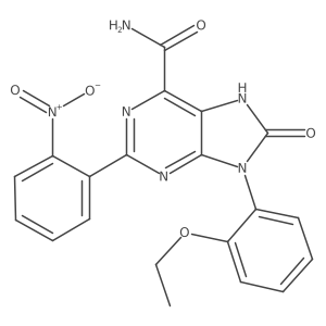 9-(2-ethoxyphenyl)-2-(2-nitrophenyl)-8-oxo-8,9-dihydro-7H-purine-6-carboxamide Structure