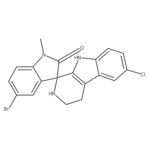 5'-bromo-6-chloro-1'-methyl-2,3,4,9-tetrahydrospiro[beta-carboline-1,3'-indol]-2'(1'H)-one结构式