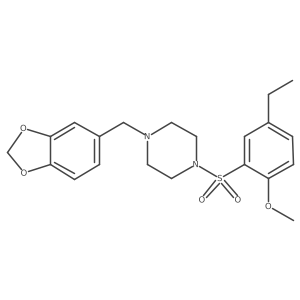 1-[(2H-1,3-benzodioxol-5-yl)methyl]-4-(5-ethyl-2-methoxybenzenesulfonyl)piperazine Structure
