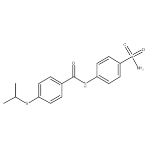 4-(isopropylthio)-N-(4-sulfamoylphenyl)benzamide结构式
