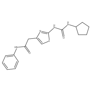 2-(2-(3-cyclopentylureido)thiazol-4-yl)-N-phenylacetamide Structure