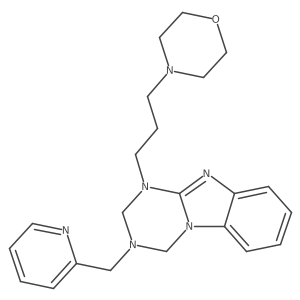 1-[3-(Morpholin-4-yl)propyl]-3-(pyridin-2-ylmethyl)-1,2,3,4-tetrahydro[1,3,5]triazino[1,2-a]benzimidazole Structure