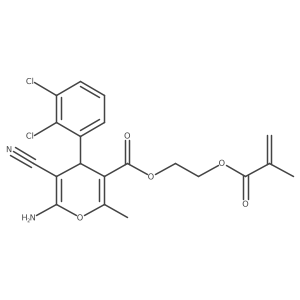 2-(methacryloyloxy)ethyl 6-amino-5-cyano-4-(2,3-dichlorophenyl)-2-methyl-4H-pyran-3-carboxylate结构式
