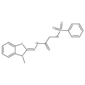 (E)-N-(2-(2-(3-methylbenzo[d]thiazol-2(3H)-ylidene)hydrazinyl)-2-oxoethyl)benzenesulfonamide Structure