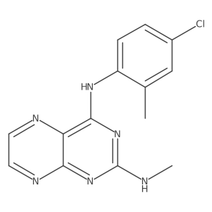N4-(4-chloro-2-methylphenyl)-N2-methylpteridine-2,4-diamine Structure