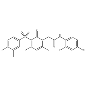 N-(4-chloro-2-fluorophenyl)-2-(3-((3,4-dimethylphenyl)sulfonyl)-4,6-dimethyl-2-oxopyridin-1(2H)-yl)acetamide Structure