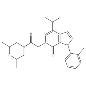 6-(2-(2,6-dimethylmorpholino)-2-oxoethyl)-4-isopropyl-1-(o-tolyl)-1H-pyrazolo[3,4-d]pyridazin-7(6H)-one结构式