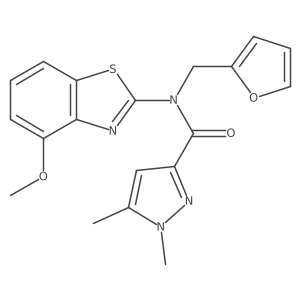 N-(furan-2-ylmethyl)-N-(4-methoxybenzo[d]thiazol-2-yl)-1,5-dimethyl-1H-pyrazole-3-carboxamide Structure