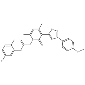 N-(5-fluoro-2-methylphenyl)-2-(3-(3-(4-methoxyphenyl)-1,2,4-oxadiazol-5-yl)-4,6-dimethyl-2-oxopyridin-1(2H)-yl)acetamide Structure