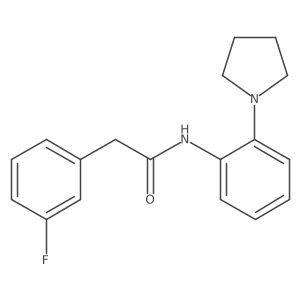 2-(3-fluorophenyl)-N-[2-(pyrrolidin-1-yl)phenyl]acetamide结构式