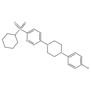 3-(Cyclohexanesulfonyl)-6-[4-(4-fluorophenyl)piperazin-1-yl]pyridazine Structure