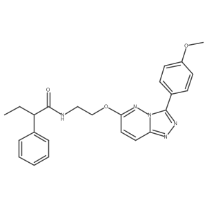 N-(2-((3-(4-methoxyphenyl)-[1,2,4]triazolo[4,3-b]pyridazin-6-yl)oxy)ethyl)-2-phenylbutanamide结构式