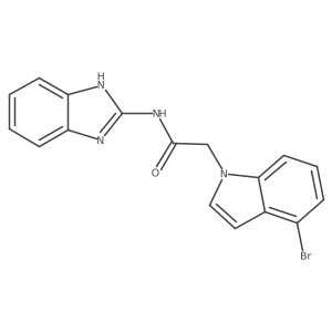 2-(4-bromo-1H-indol-1-yl)-N-(1,3-dihydro-2H-benzimidazol-2-ylidene)acetamide Structure