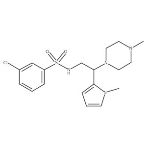 3-chloro-N-(2-(1-methyl-1H-pyrrol-2-yl)-2-(4-methylpiperazin-1-yl)ethyl)benzenesulfonamide Structure