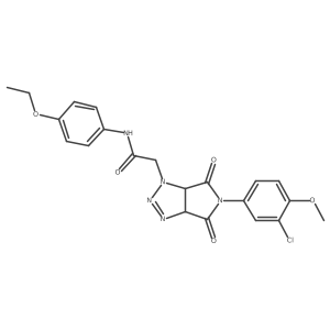 2-[5-(3-chloro-4-methoxyphenyl)-4,6-dioxo-4,5,6,6a-tetrahydropyrrolo[3,4-d][1,2,3]triazol-1(3aH)-yl]-N-(4-ethoxyphenyl)acetamide Structure