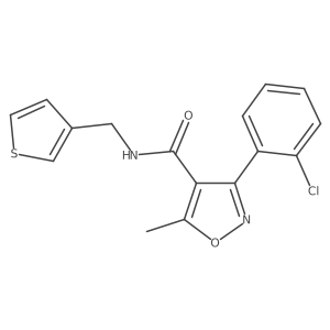 3-(2-chlorophenyl)-5-methyl-N-[(thiophen-3-yl)methyl]-1,2-oxazole-4-carboxamide Structure