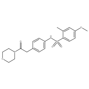 4-methoxy-2-methyl-N-{4-[2-(morpholin-4-yl)-2-oxoethyl]phenyl}benzene-1-sulfonamide Structure
