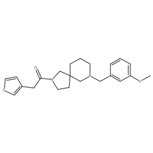 1-(7-(3-Methoxybenzyl)-2,7-diazaspiro[4.5]decan-2-yl)-2-(thiophen-3-yl)ethanone结构式