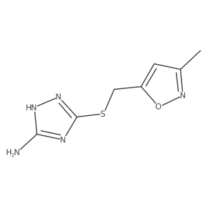 5-(((3-Methylisoxazol-5-yl)methyl)thio)-4h-1,2,4-triazol-3-amine Structure
