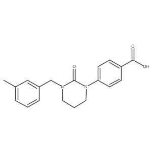 4-(3-(3-methylbenzyl)-2-oxotetrahydro-1(2H)-pyrimidinyl)benzoic acid Structure