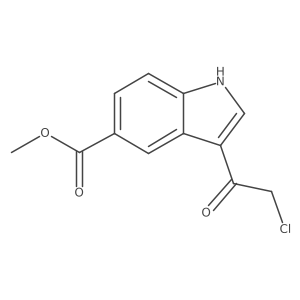 methyl 3-(2-chloroacetyl)-1H-indole-5-carboxylate结构式