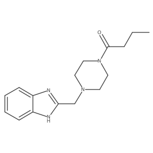 1-(4-((1H-benzo[d]imidazol-2-yl)methyl)piperazin-1-yl)butan-1-one Structure