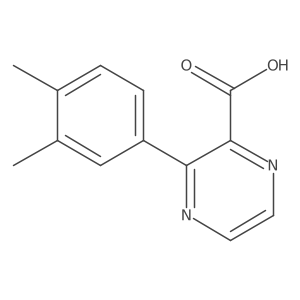 3-(3,4-Dimethyl-phenyl)-pyrazine-2-carboxylic acid结构式
