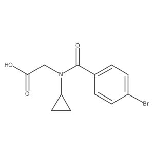 N-(4-Bromobenzoyl)-N-cyclopropylglycine Structure