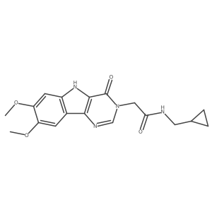 N-(cyclopropylmethyl)-2-(7,8-dimethoxy-4-oxo-4,5-dihydro-3H-pyrimido[5,4-b]indol-3-yl)acetamide Structure