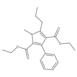 Diethyl 1-methyl-3-phenyl-5-propylpyrrole-2,4-dicarboxylate结构式