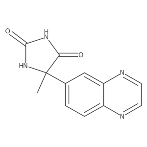 5-Methyl-5-quinoxalin-6-ylimidazolidine-2,4-dione结构式