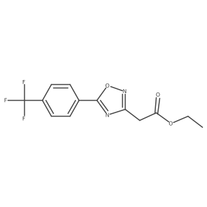 [5-(4-Trifluoromethyl-phenyl)-[1,2,4]oxadiazol-3-yl]-acetic acid ethyl ester结构式