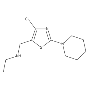4-Chloro-N-ethyl-2-(1-piperidinyl)-5-thiazolemethanamine结构式
