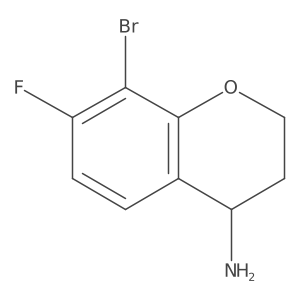 (R)-8-Bromo-7-fluorochroman-4-amine结构式