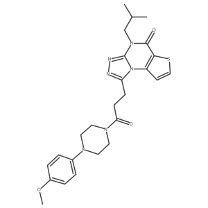 1-{3-[4-(4-methoxyphenyl)piperazin-1-yl]-3-oxopropyl}-4-(2-methylpropyl)thieno[2,3-e][1,2,4]triazolo[4,3-a]pyrimidin-5(4H)-one Structure