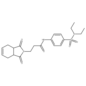 rel-(3aR,7aS)-N-[4-[(Diethylamino)sulfonyl]phenyl]-1,3,3a,4,7,7a-hexahydro-1,3-dioxo-2H-isoindole-2-propanamide Structure