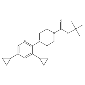 4-(3,5-Dicyclopropylpyridin-2-yl)piperazine-1-carboxylic acid tert-butyl ester结构式
