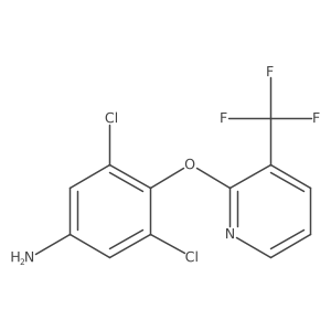 3,5-Dichloro-4-((3-(trifluoromethyl)pyridin-2-yl)oxy)aniline结构式