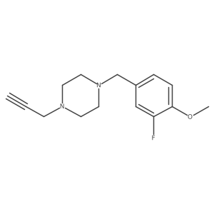 1-[(3-Fluoro-4-methoxyphenyl)methyl]-4-(prop-2-yn-1-yl)piperazine结构式