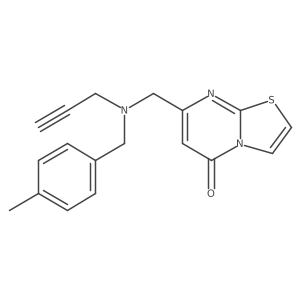 7-({[(4-methylphenyl)methyl](prop-2-yn-1-yl)amino}methyl)-5H-[1,3]thiazolo[3,2-a]pyrimidin-5-one Structure