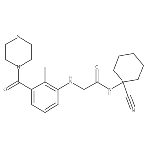 N-(1-cyanocyclohexyl)-2-{[2-methyl-3-(thiomorpholine-4-carbonyl)phenyl]amino}acetamide结构式