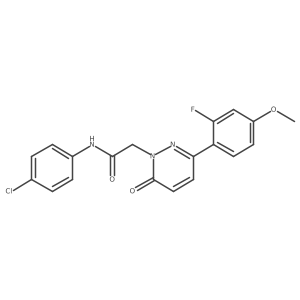 N-(4-chlorophenyl)-2-[3-(2-fluoro-4-methoxyphenyl)-6-oxopyridazin-1(6H)-yl]acetamide结构式