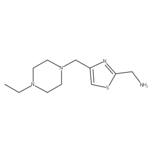 {4-[(4-Ethylpiperazin-1-yl)methyl]-1,3-thiazol-2-yl}methanamine结构式