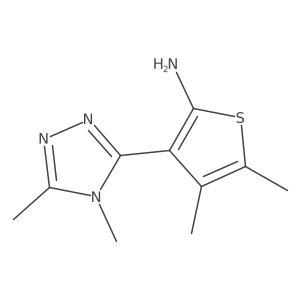 3-(dimethyl-4H-1,2,4-triazol-3-yl)-4,5-dimethylthiophen-2-amine结构式